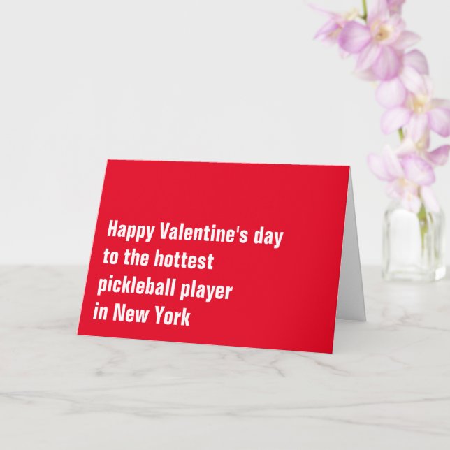 Anpassade Pickleball 💘 Valentindagen Kort (Orkide)