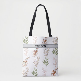 Anpassade Pil Mönster Tote Bag med Namn Tygkasse