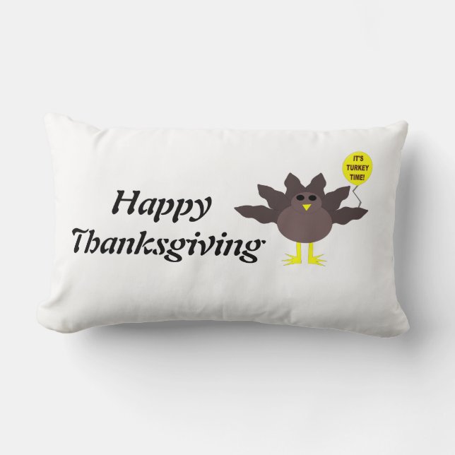 Anpassade Pillow för Turkiets Thanksgiving Lumbarkudde (Framsida)