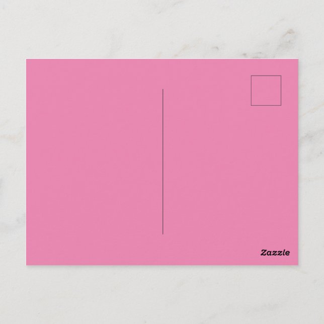 Anpassade Pink Picture-Perfect Standard med varumä Vykort (Baksida)