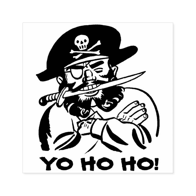 Anpassade Pirat Rubber Frimärke Stämpel (Tryck)