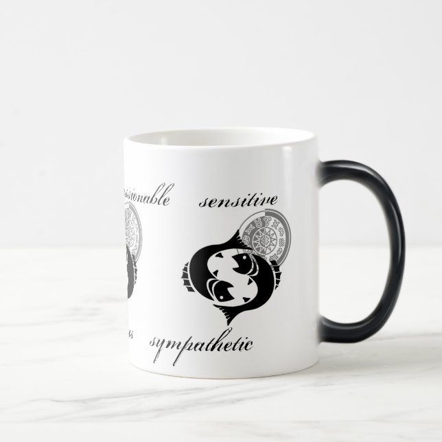 Anpassade Pisces traits Grekiska-stil Zodiac Magisk Mugg (Höger)