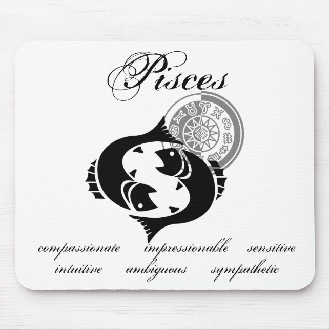 Anpassade Pisces traits Grekiska-stil Zodiac Musmatta (Framsidan)