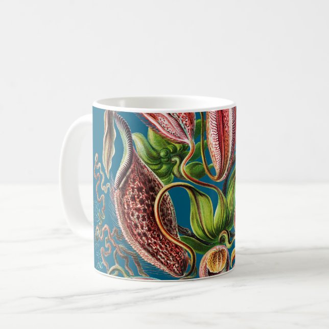 Anpassade Pitcher Plant | Vintage Ernst Haeckel Kaffemugg (Framsida vänster)
