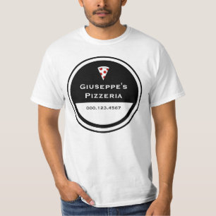 anpassade pizzeria t shirt