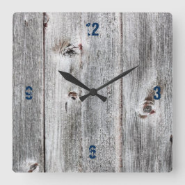 Anpassade Plank Wood Papprare Fyrkantig Klocka