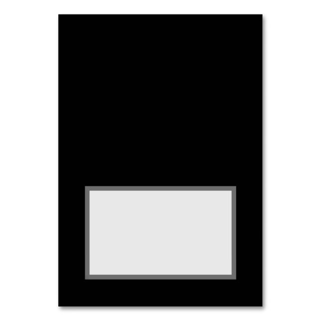 Anpassade-platskort (svart) bordsnummer (Framsidan)