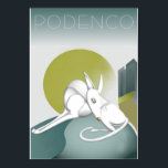 Anpassade Podenco Hund Art Deco Design Poster<br><div class="desc">Den här Art Deco Podenco-designen har karaktären av en gammal historia i kombination med den elegant skönheten hos Ibizan Hound. Perfektens väggardeeller biet för alla synskadade älskare kan anpassas så att "Podenco" i ord ändras överst. Du kan placera hund namn eller helt enkelt ta bort texten för att göra detta...</div>