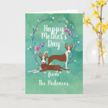 Anpassade Podenco Hundar Mamma Mors dag Blommigt