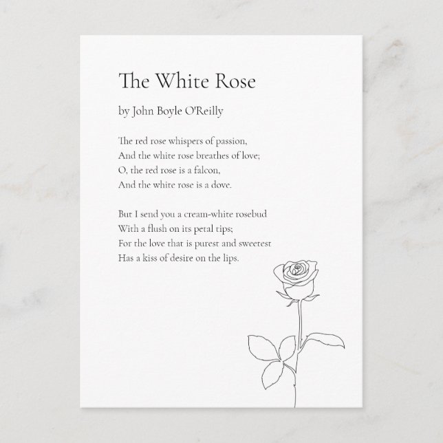 Anpassade Poetry Helg Vykort (Framsida)