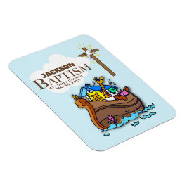 Anpassade, Pojke Baptism Noahs Ark Magnet