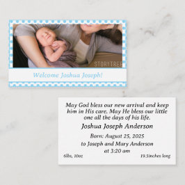 Anpassade Pojke Birth Notice