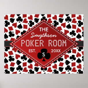 Anpassade Poker Room Casino Poster