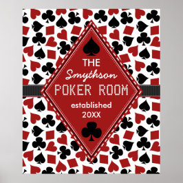 Anpassade Poker Room Casino Poster