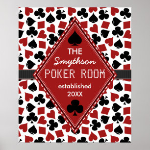 Anpassade Poker Room Casino Poster