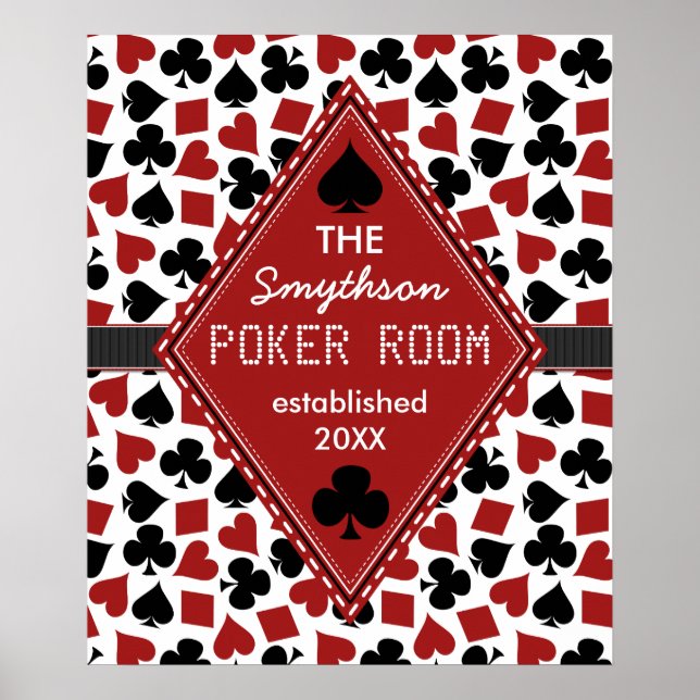 Anpassade Poker Room Casino Poster (Framsidan)