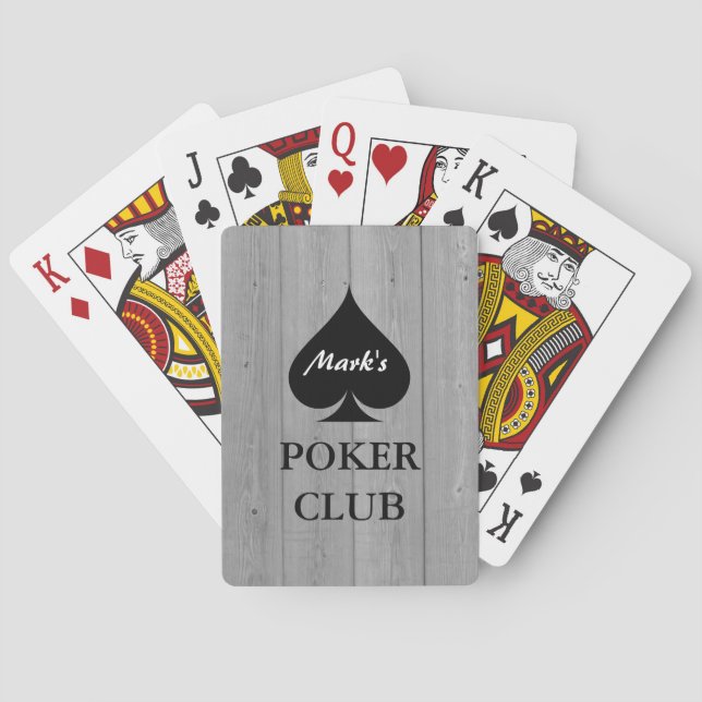 Anpassade poker spelkort med spader färg (Baksidan)