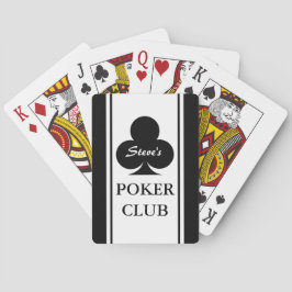 Anpassade pokerkort med svart klöverdesign spel kort