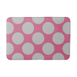 Anpassade Polka dots Mönster om Färg om Rosa Badrumsmatta