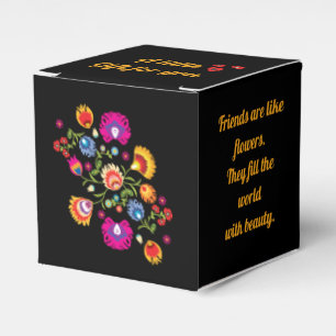 Anpassade Polsk folklore med rosa blommor Fa Presentaskar