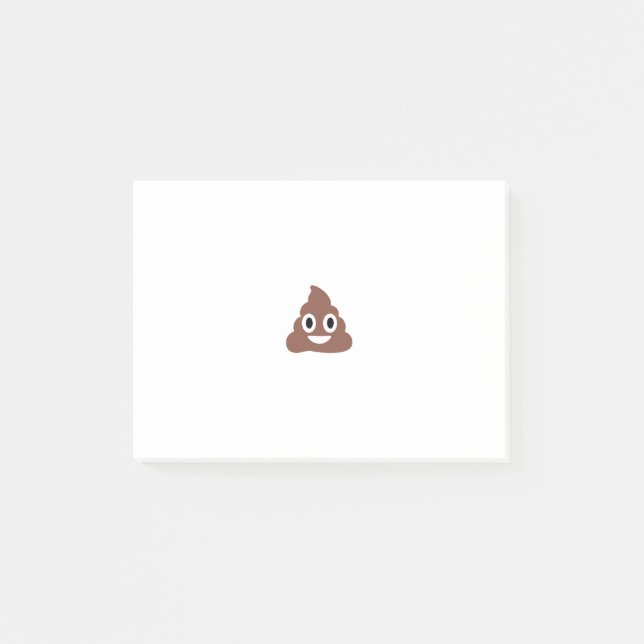 Anpassade Poo Emoticon Post-it Block (Framsida)