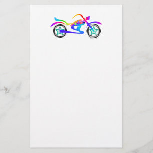 Anpassade Pop Art MOTORCYLE Stationery Brevpapper