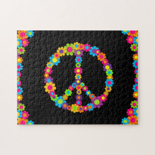 Anpassade Pop Flower Power Peace Pussel