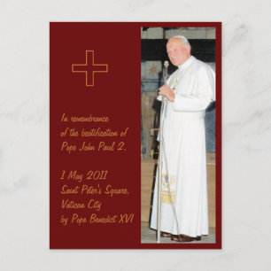 Anpassade Pope Johannes Paul 2-foto Vykort