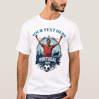 Anpassade Portugals fotbollslag supportrar T Shirt