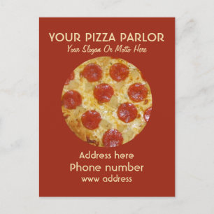 Anpassade postkort för reklam för Pizzeria Vykort