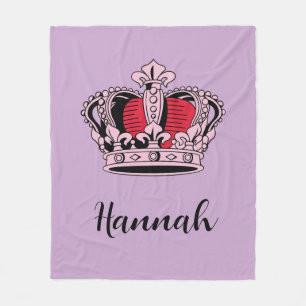 Anpassade Princess Queen Krona Fleecefilt