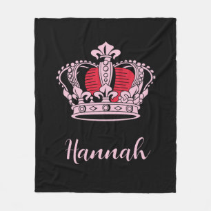 Anpassade Princess Queen Krona Fleecefilt