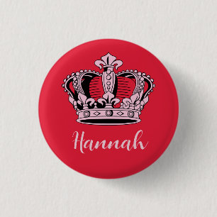 Anpassade Princess Queen Krona Knapp