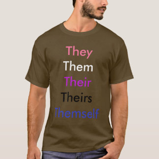 Anpassade pronomen Genderfluid Tee