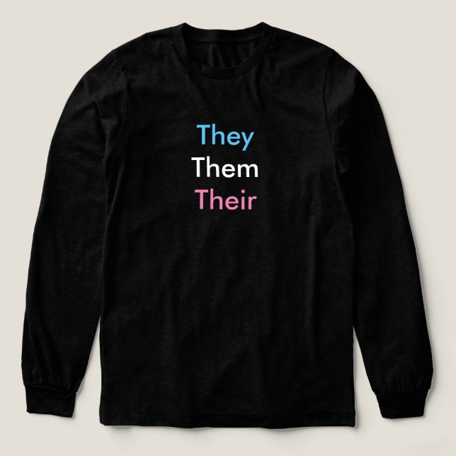 Anpassade pronomen Transgender/Intersex 1 Tee (Design framsida)