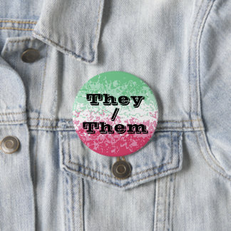 Anpassade Pronoun Abrosexuellt Pride Knapp