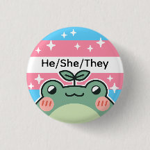 Anpassade Pronoun Transgender Flagga Frog