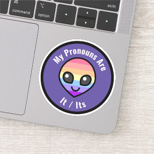 Anpassade Pronouns - Xenogender Alien Sticker Klistermärken
