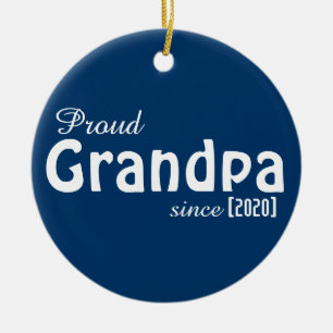 Anpassade Proud Grandpa sen prydnadsväxten!Kerami Julgransprydnad Keramik
