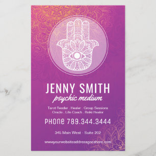 Anpassade Psychic Medium Hamsa Flyer