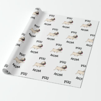 Anpassade Pug Mamma Presentpapper