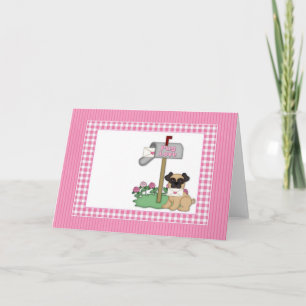 Anpassade Pug Valentine-kort, fotokort Helgkort