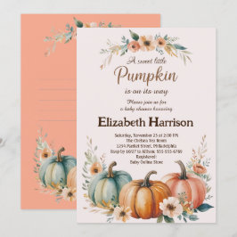 Anpassade Pumpkin Baby Shower Inbjudningar