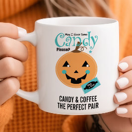 Anpassade Pumpkin Jack o lantern Halloween Kaffemugg