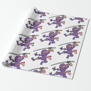 Anpassade purpurfärgade hoppa Ninja Presentpapper