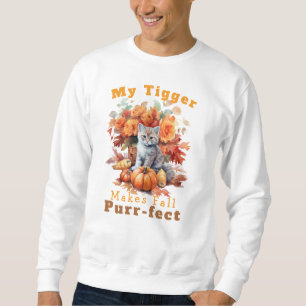 Anpassade PurrFect-höstststekigger Lång Ärmad Tröja