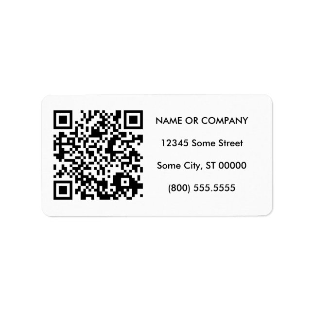anpassade QR-kod Adressetikett (Framsidan)