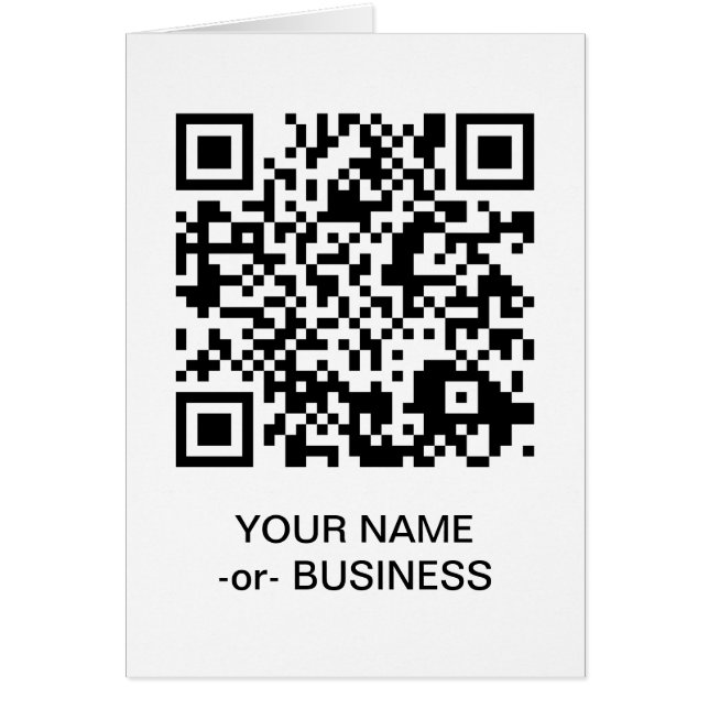 anpassade QR-kod Hälsningskort (Framsidan)