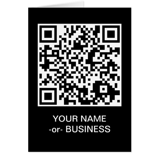 anpassade QR-kod Hälsningskort (Framsidan)