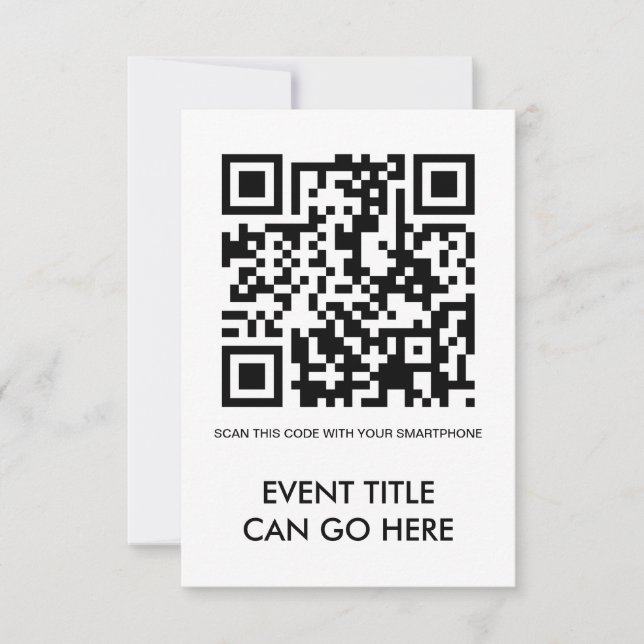 anpassade QR-kod Inbjudningar (Framsida)